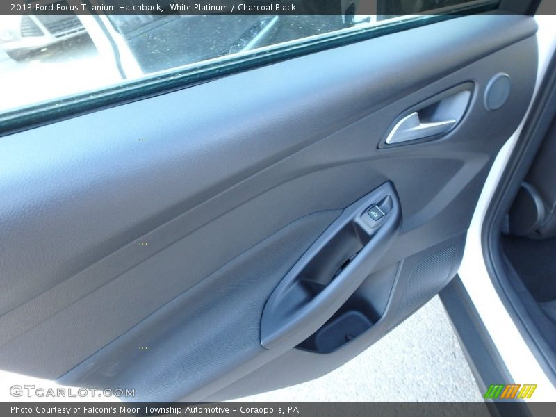 White Platinum / Charcoal Black 2013 Ford Focus Titanium Hatchback