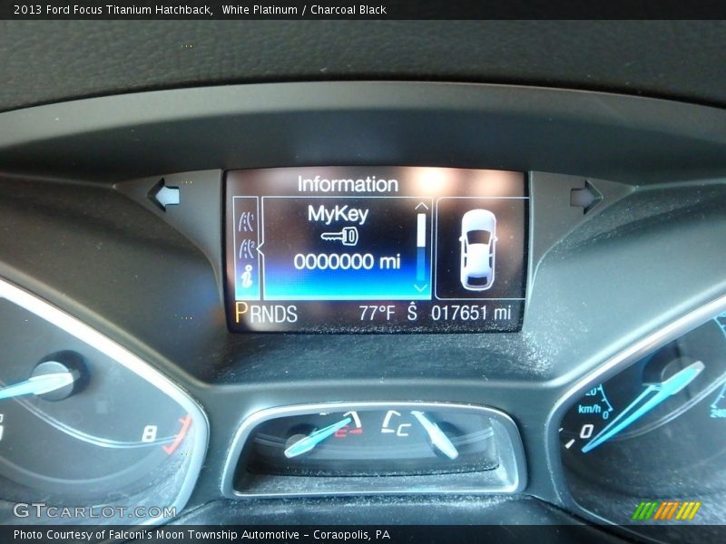 White Platinum / Charcoal Black 2013 Ford Focus Titanium Hatchback