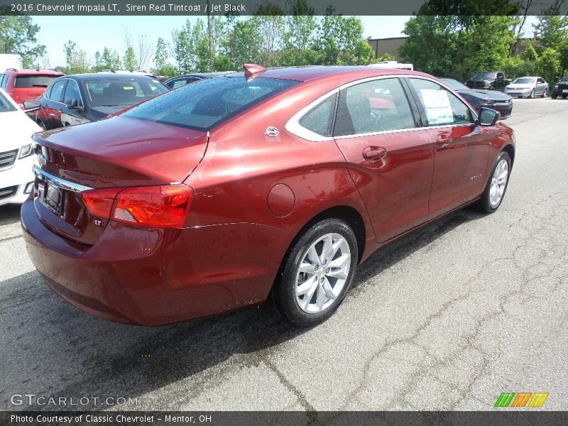 Siren Red Tintcoat / Jet Black 2016 Chevrolet Impala LT