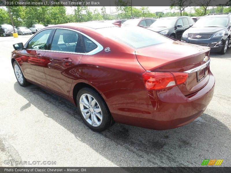 Siren Red Tintcoat / Jet Black 2016 Chevrolet Impala LT