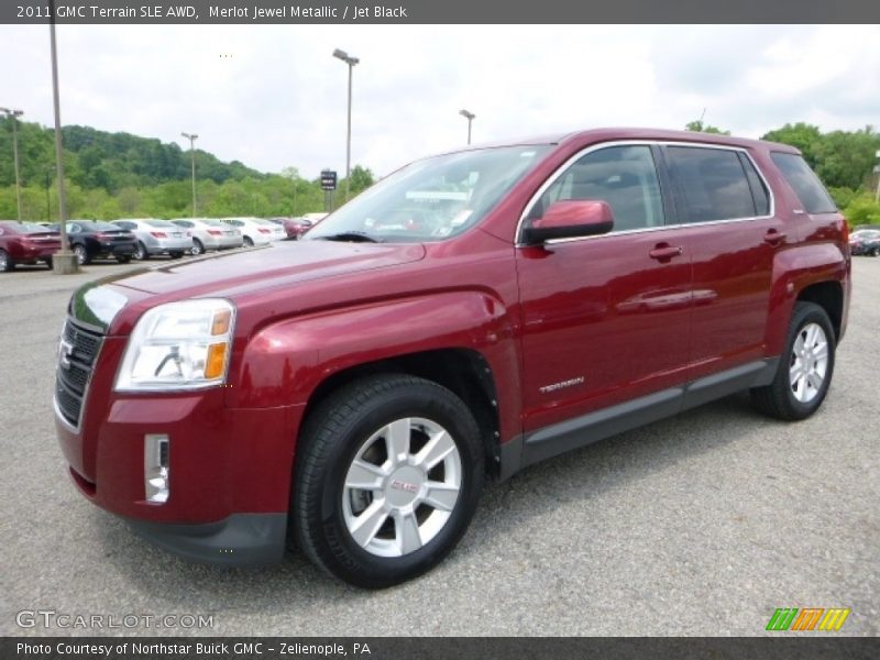 Merlot Jewel Metallic / Jet Black 2011 GMC Terrain SLE AWD