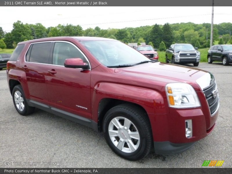 Merlot Jewel Metallic / Jet Black 2011 GMC Terrain SLE AWD