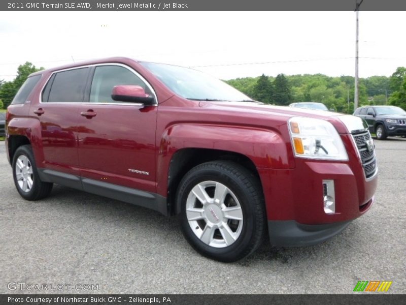 Merlot Jewel Metallic / Jet Black 2011 GMC Terrain SLE AWD