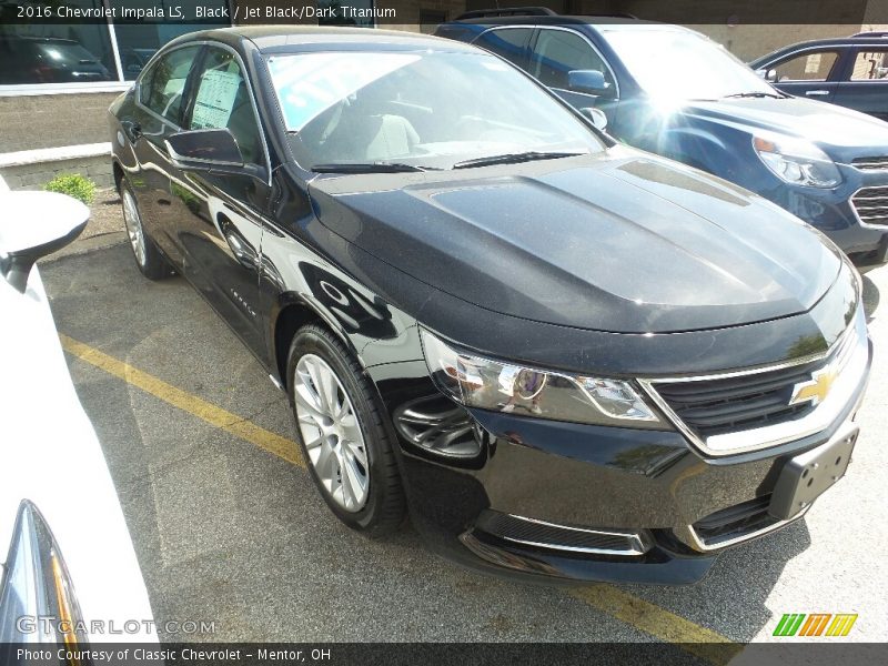 Black / Jet Black/Dark Titanium 2016 Chevrolet Impala LS