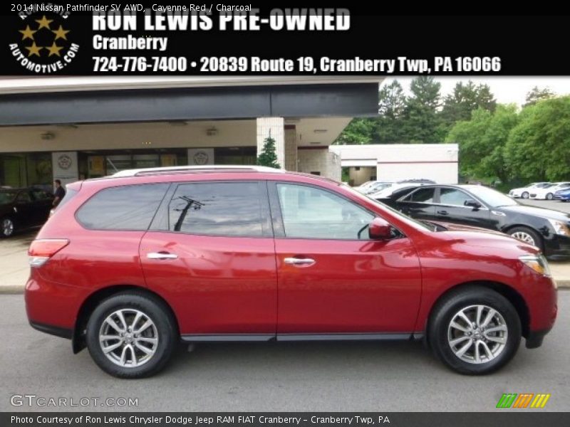 Cayenne Red / Charcoal 2014 Nissan Pathfinder SV AWD