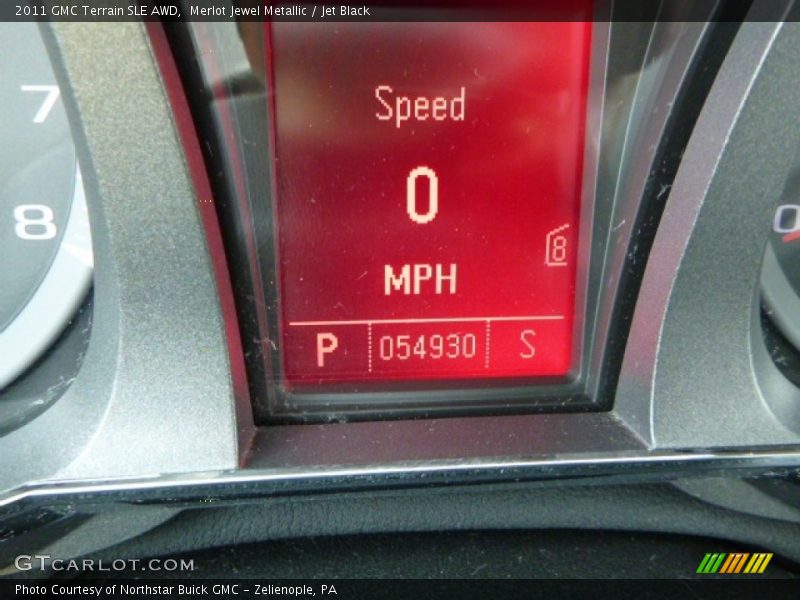 Merlot Jewel Metallic / Jet Black 2011 GMC Terrain SLE AWD