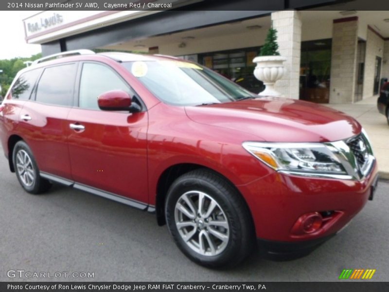 Cayenne Red / Charcoal 2014 Nissan Pathfinder SV AWD