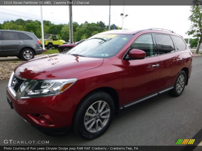 Cayenne Red / Charcoal 2014 Nissan Pathfinder SV AWD