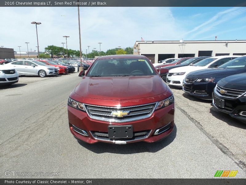 Siren Red Tintcoat / Jet Black 2016 Chevrolet Impala LT