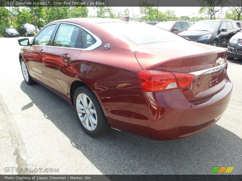 Siren Red Tintcoat / Jet Black 2016 Chevrolet Impala LT