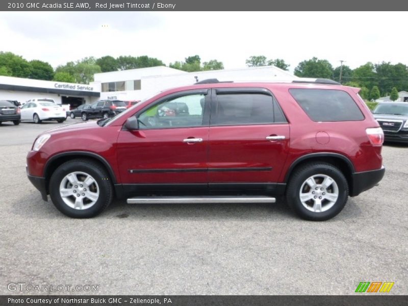 Red Jewel Tintcoat / Ebony 2010 GMC Acadia SLE AWD