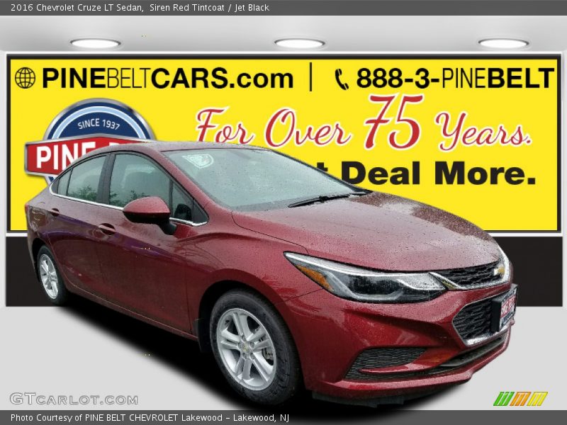 Siren Red Tintcoat / Jet Black 2016 Chevrolet Cruze LT Sedan