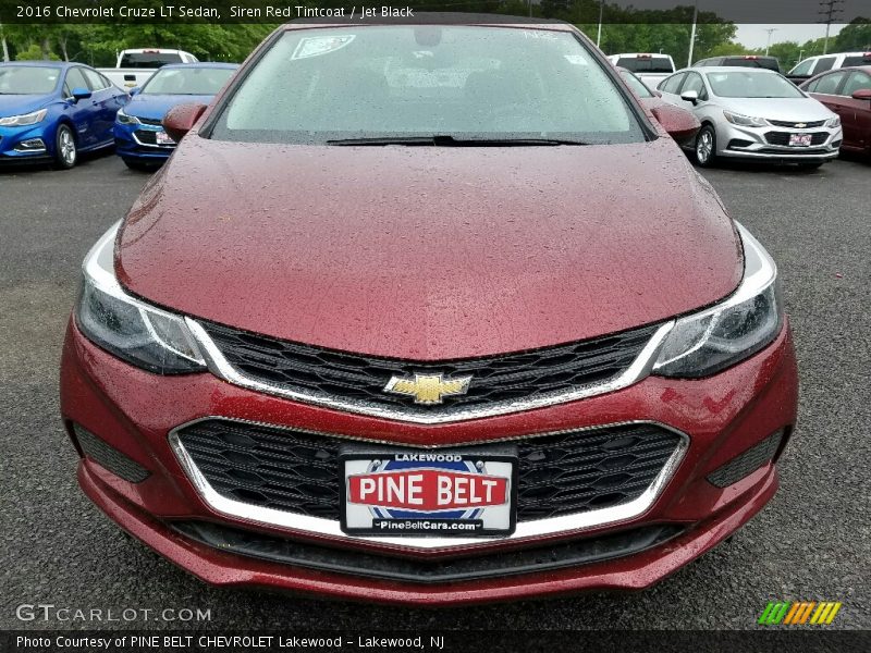 Siren Red Tintcoat / Jet Black 2016 Chevrolet Cruze LT Sedan