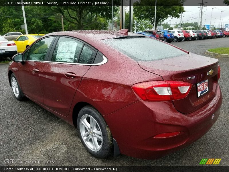 Siren Red Tintcoat / Jet Black 2016 Chevrolet Cruze LT Sedan