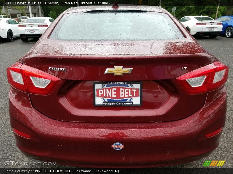 Siren Red Tintcoat / Jet Black 2016 Chevrolet Cruze LT Sedan
