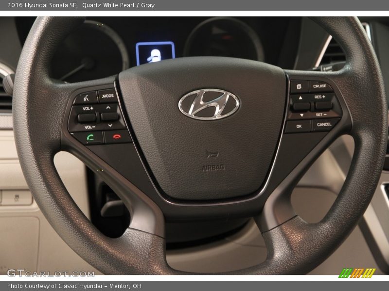 Quartz White Pearl / Gray 2016 Hyundai Sonata SE