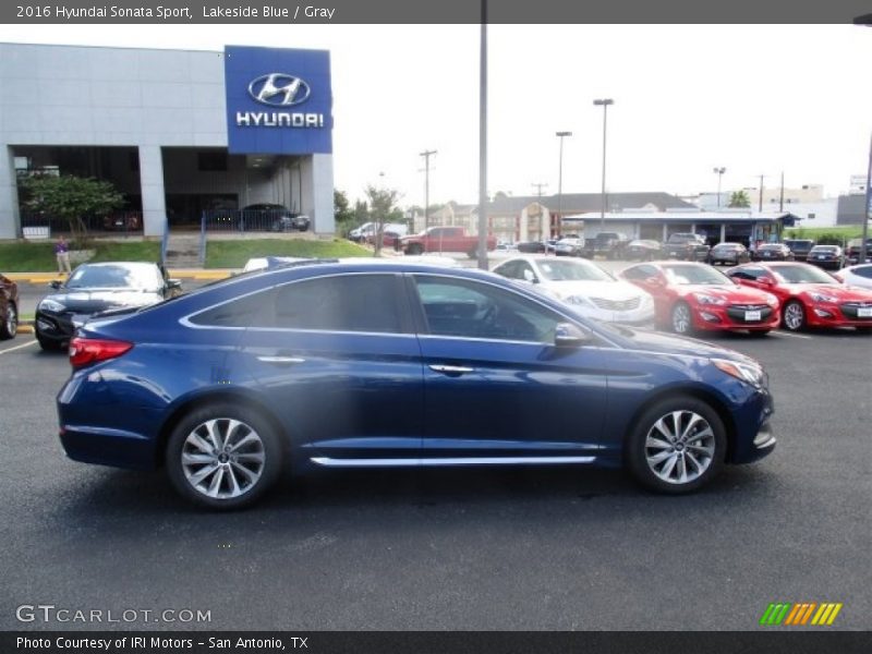 Lakeside Blue / Gray 2016 Hyundai Sonata Sport