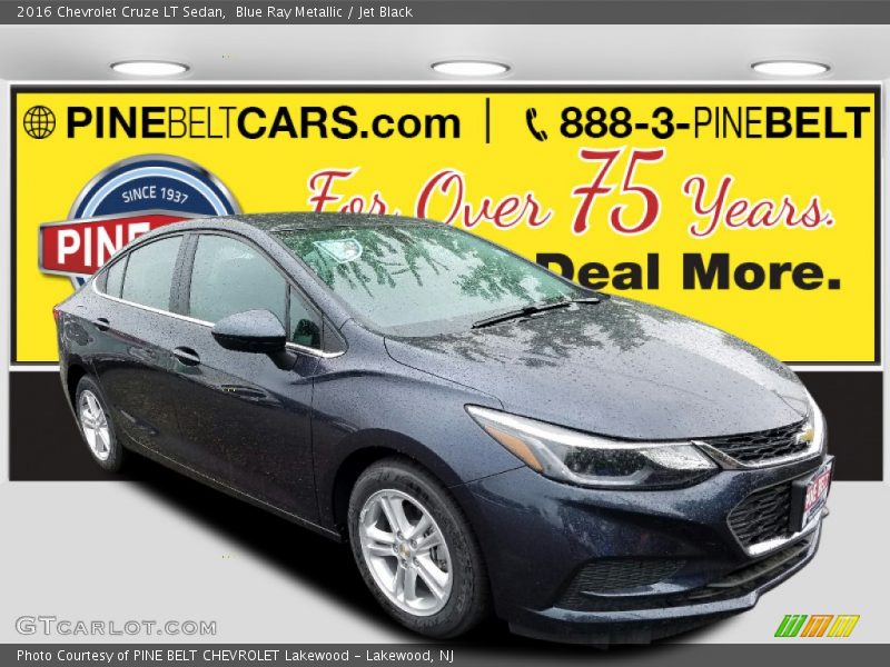 Blue Ray Metallic / Jet Black 2016 Chevrolet Cruze LT Sedan
