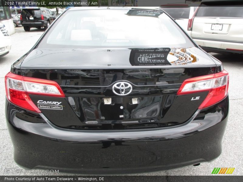 Attitude Black Metallic / Ash 2012 Toyota Camry LE