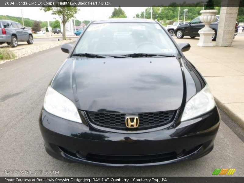 Nighthawk Black Pearl / Black 2004 Honda Civic EX Coupe