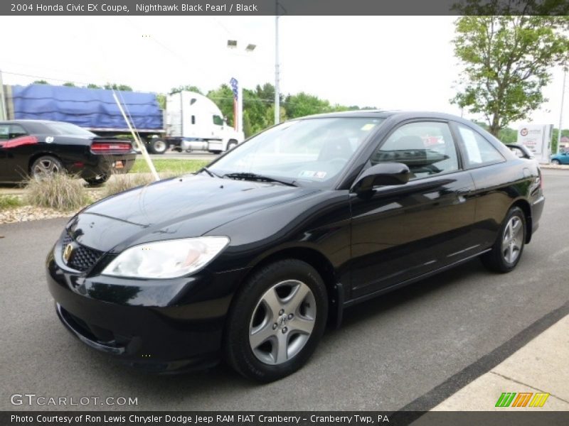 Nighthawk Black Pearl / Black 2004 Honda Civic EX Coupe