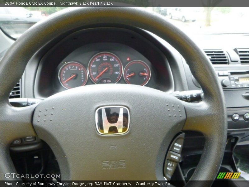 Nighthawk Black Pearl / Black 2004 Honda Civic EX Coupe
