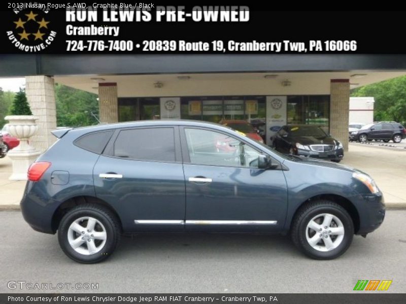 Graphite Blue / Black 2013 Nissan Rogue S AWD