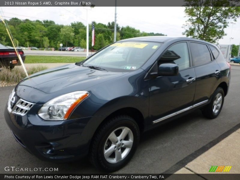 Graphite Blue / Black 2013 Nissan Rogue S AWD