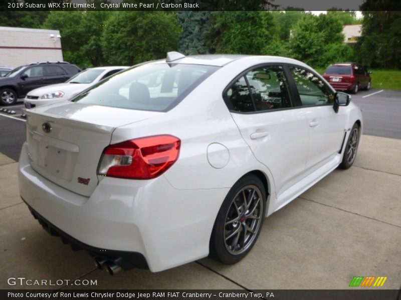 Crystal White Pearl / Carbon Black 2016 Subaru WRX STI Limited