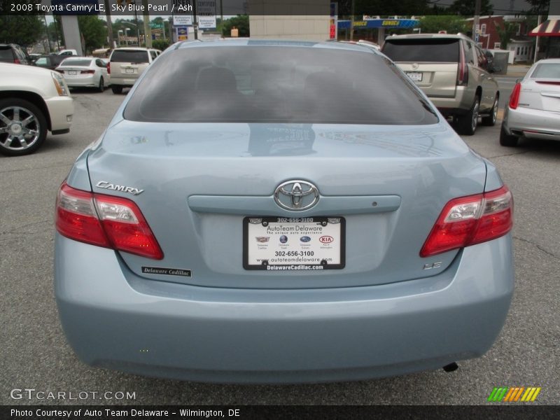 Sky Blue Pearl / Ash 2008 Toyota Camry LE