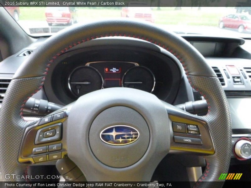 Crystal White Pearl / Carbon Black 2016 Subaru WRX STI Limited