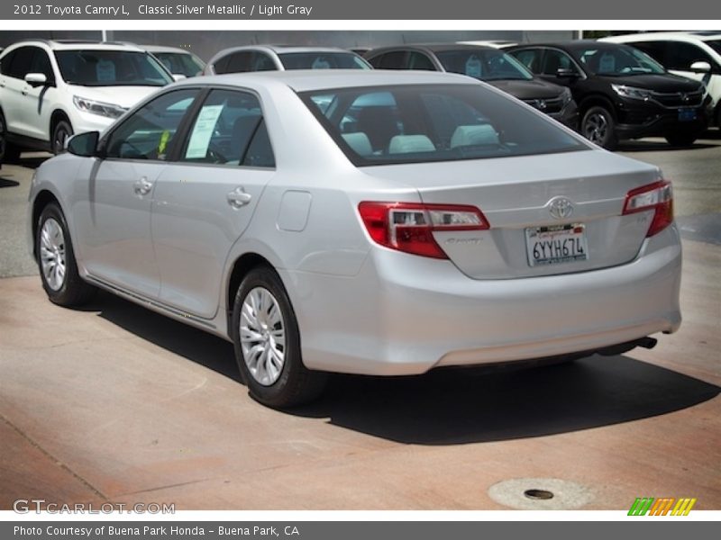 Classic Silver Metallic / Light Gray 2012 Toyota Camry L