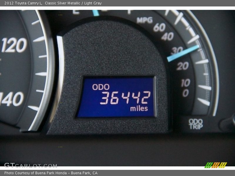 Classic Silver Metallic / Light Gray 2012 Toyota Camry L