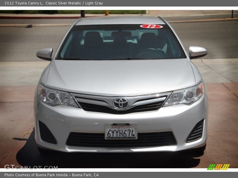 Classic Silver Metallic / Light Gray 2012 Toyota Camry L