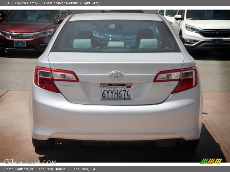 Classic Silver Metallic / Light Gray 2012 Toyota Camry L
