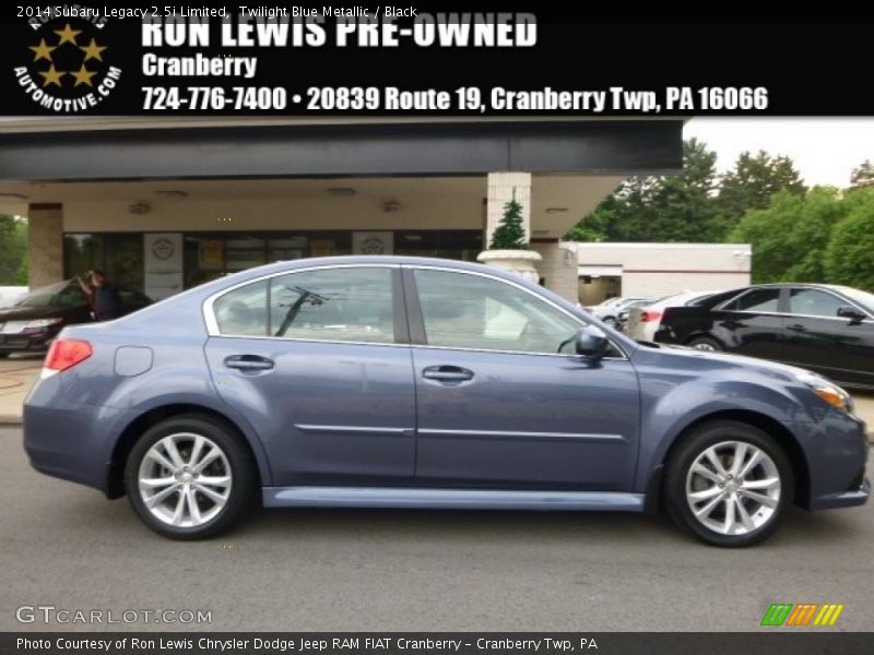 Twilight Blue Metallic / Black 2014 Subaru Legacy 2.5i Limited