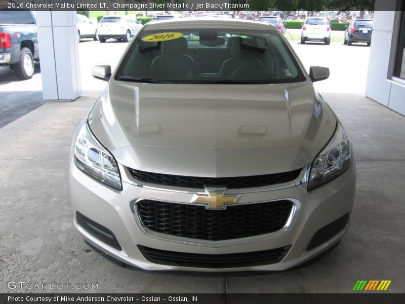 Champagne Silver Metallic / Jet Black/Titanium 2016 Chevrolet Malibu Limited LT