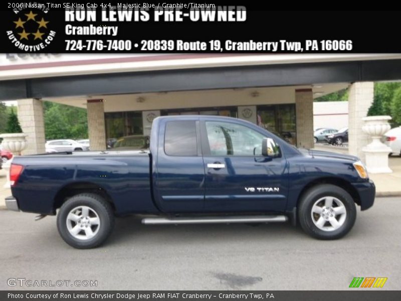 Majestic Blue / Graphite/Titanium 2006 Nissan Titan SE King Cab 4x4
