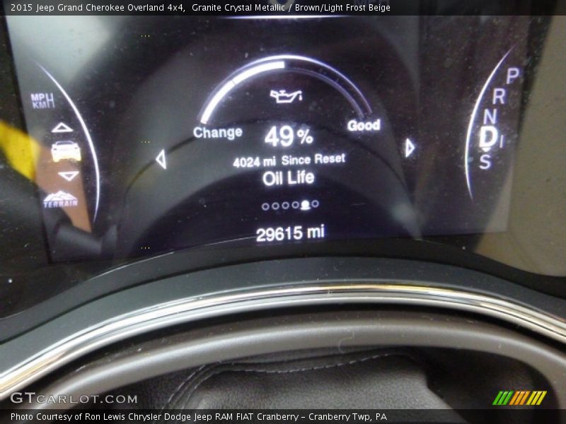 Granite Crystal Metallic / Brown/Light Frost Beige 2015 Jeep Grand Cherokee Overland 4x4