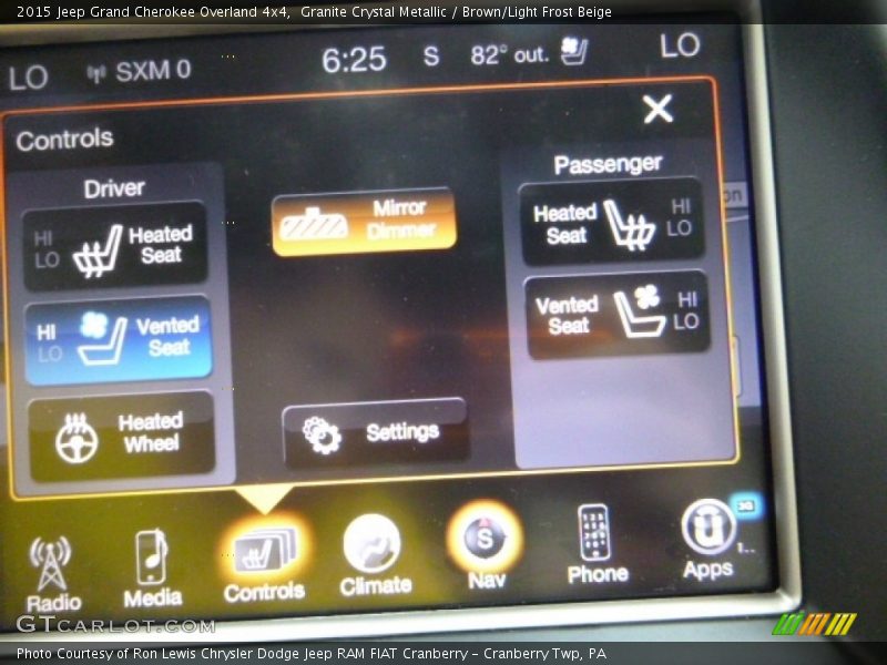 Granite Crystal Metallic / Brown/Light Frost Beige 2015 Jeep Grand Cherokee Overland 4x4