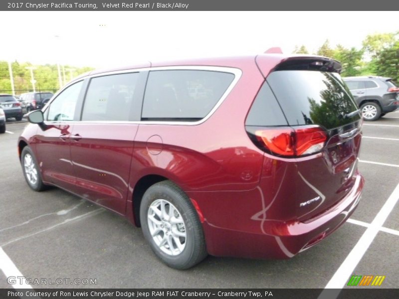 Velvet Red Pearl / Black/Alloy 2017 Chrysler Pacifica Touring