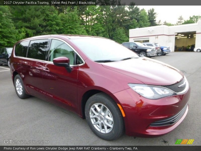 Velvet Red Pearl / Black/Alloy 2017 Chrysler Pacifica Touring