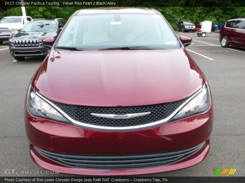 Velvet Red Pearl / Black/Alloy 2017 Chrysler Pacifica Touring