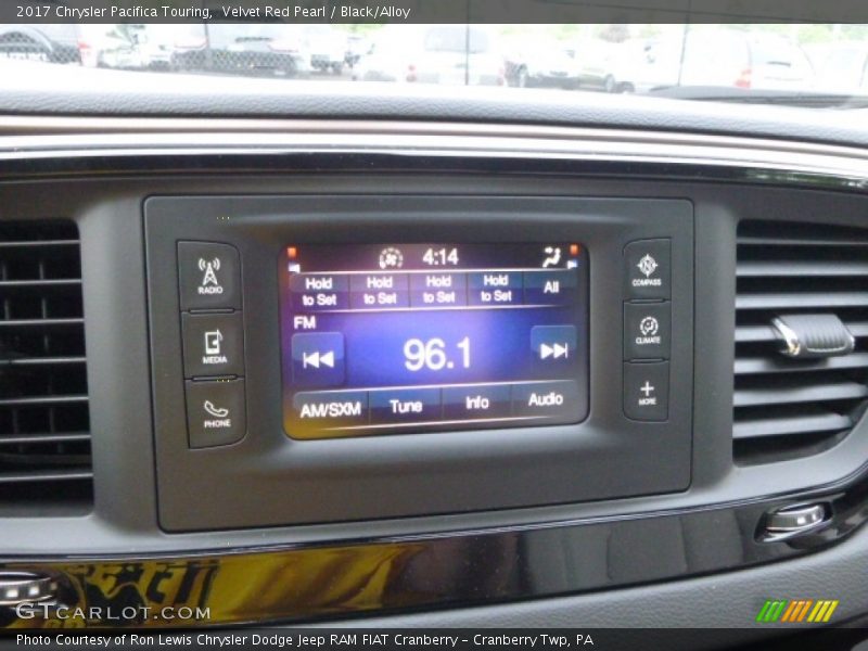 Velvet Red Pearl / Black/Alloy 2017 Chrysler Pacifica Touring
