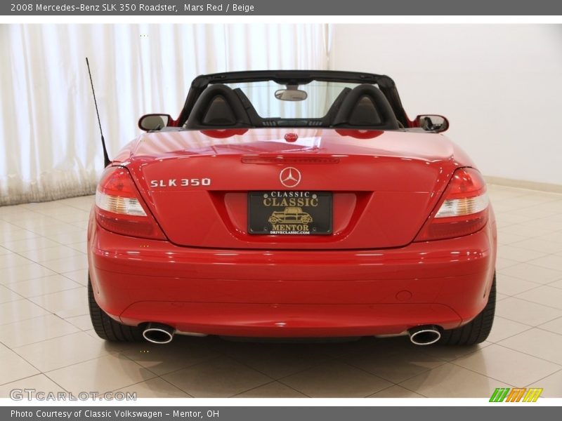 Mars Red / Beige 2008 Mercedes-Benz SLK 350 Roadster