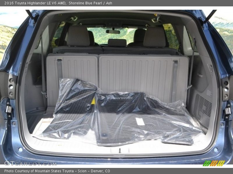 Shoreline Blue Pearl / Ash 2016 Toyota Highlander LE V6 AWD