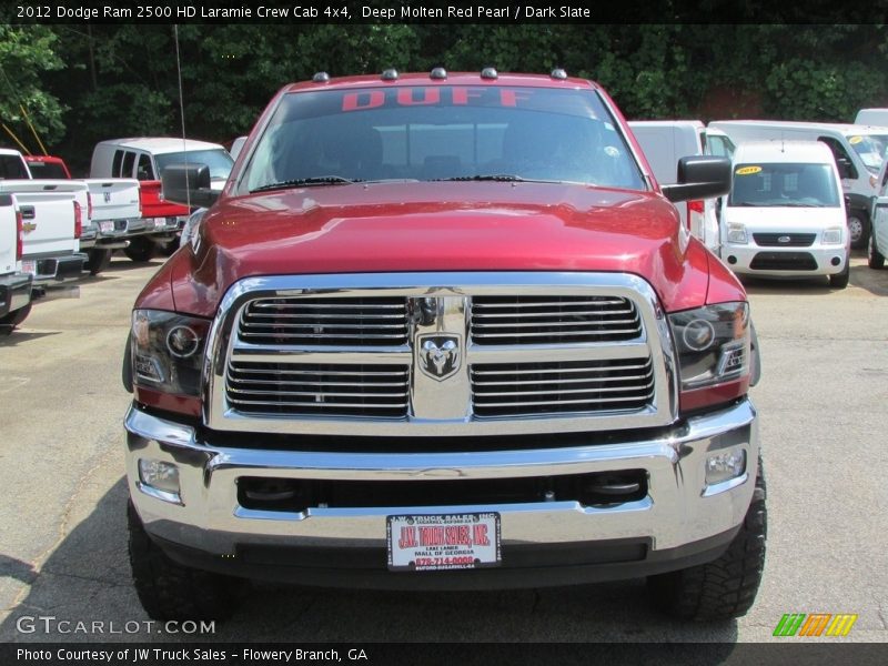 Deep Molten Red Pearl / Dark Slate 2012 Dodge Ram 2500 HD Laramie Crew Cab 4x4