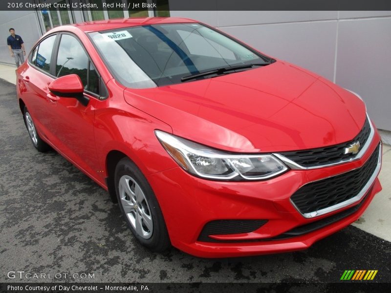 Red Hot / Jet Black 2016 Chevrolet Cruze LS Sedan