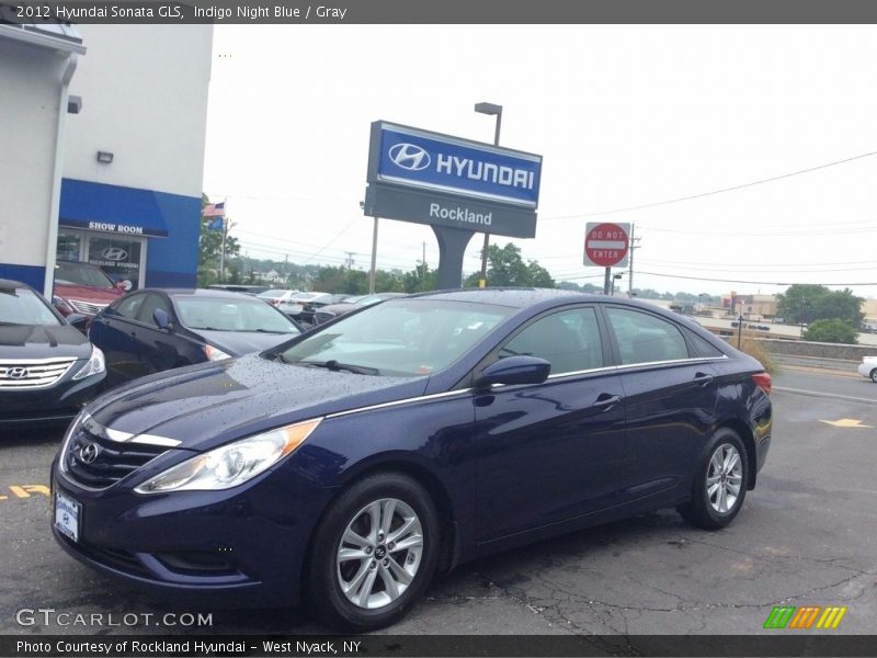Indigo Night Blue / Gray 2012 Hyundai Sonata GLS