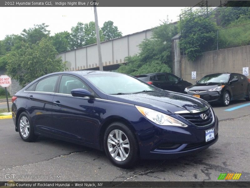 Indigo Night Blue / Gray 2012 Hyundai Sonata GLS